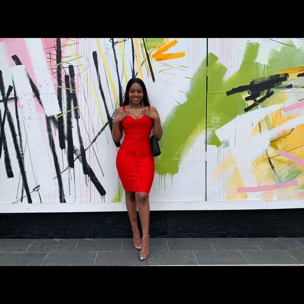 Red bandage dress